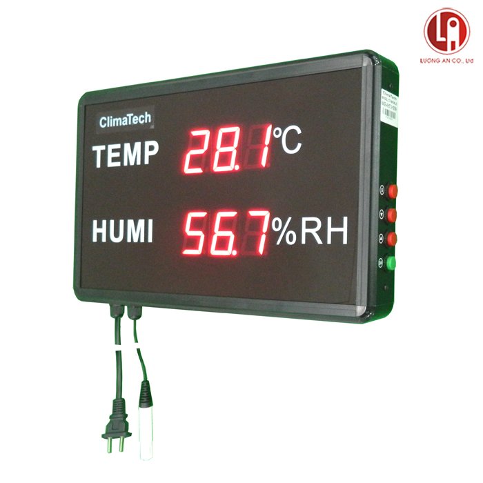 Đồng hồ nhiệt ẩm hiển thị số lớn CLIMATECH CT-85100LD